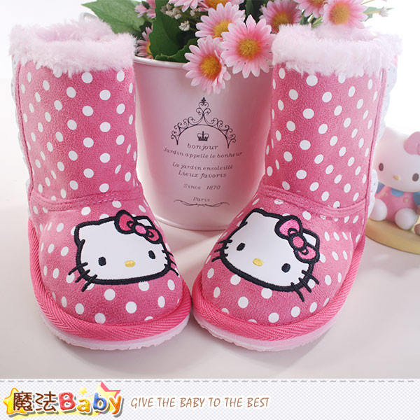 魔法Baby~女童雪靴 Hello kitty授權正版長筒靴 sh8817