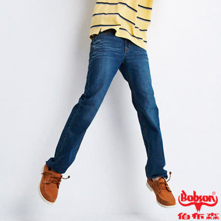 Bobson 男款衣絲不罣涼爽直筒牛仔褲 藍1771 53 Friday購物