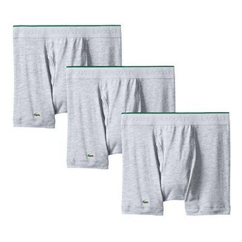 【Lacoste】2015男時尚灰色修飾四角內著3件組(預購)