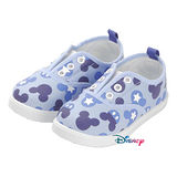 迪士尼Disney 中大童段 米妮迷彩帆布鞋 藍 D5S1-453624