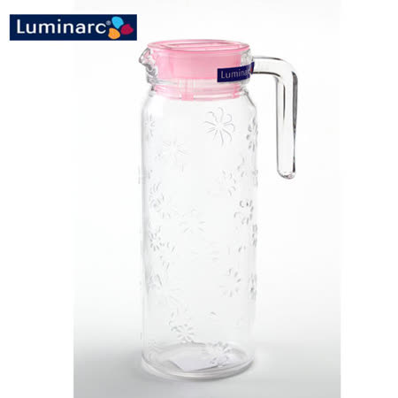 【Luminarc樂美雅】浮雕刻花玻璃冷水壺1.1L