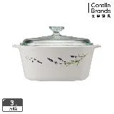 【美國康寧 Corningware】3L方型陶瓷康寧鍋-薰衣草園