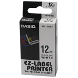 【卡西歐CASIO】XR-12WE1 12mm×8M 白底黑字 標誌帶/標籤帶/色帶/標籤機色帶