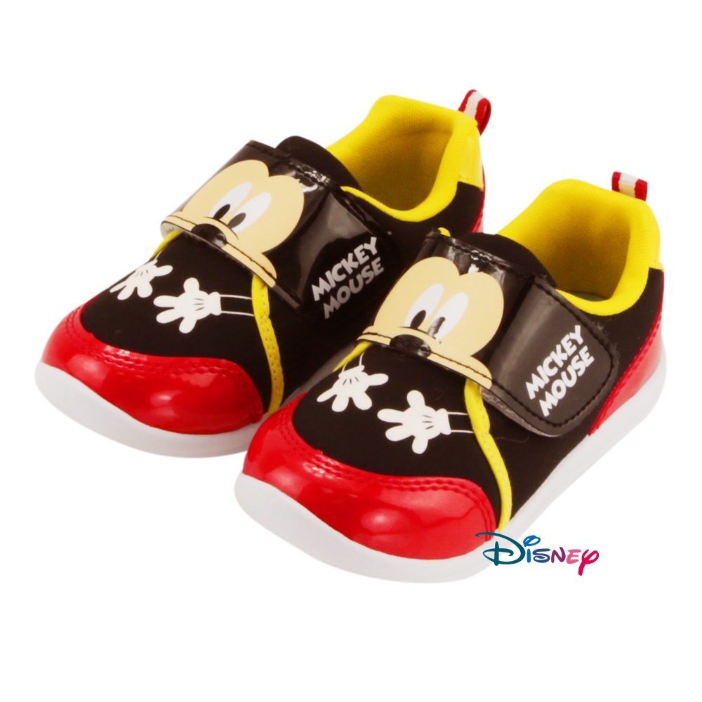 【MODAbobo】迪士尼Disney 小中童段 米奇米妮愛的抱抱可愛休閒鞋-黑黃 D5A8-453054