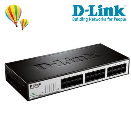 D-Link 友訊 DES-1024D 企業網路 24埠 10/100M 節能型網路交換器