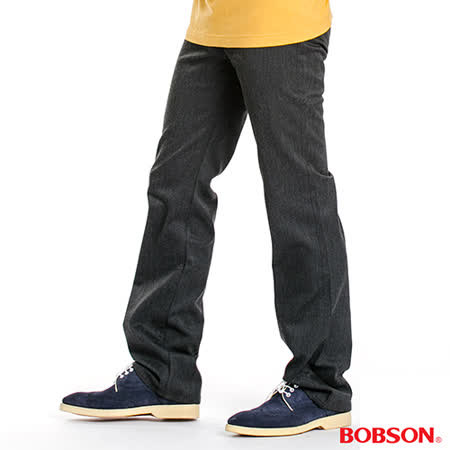 BOBSON 男款混紡毛料直筒褲