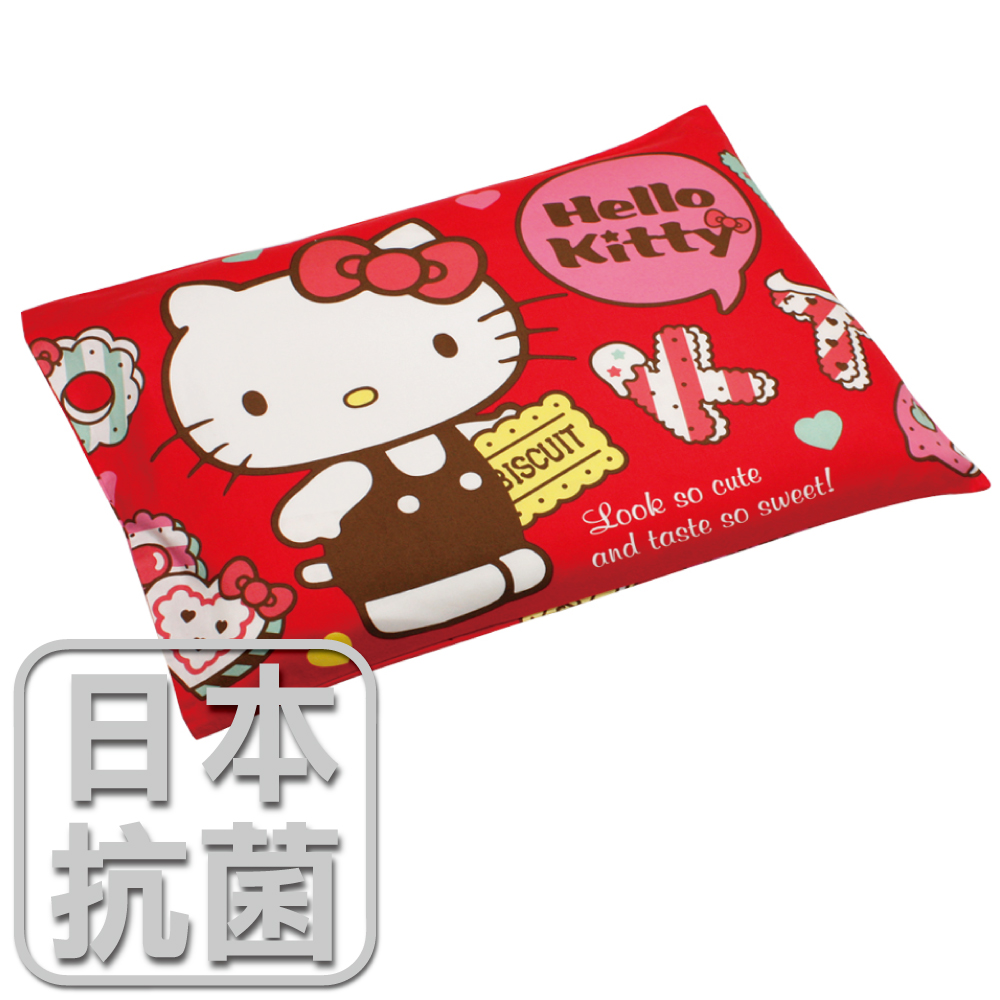 【鴻宇HongYew】兒童標準乳膠枕-Hello Kitty繽紛甜心(紅) HK2002R-L