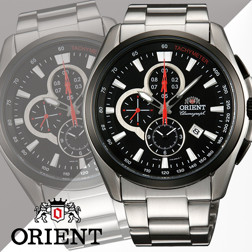 ORIENT 東方 LIGHT SPORT系列 三眼運動石英男用腕錶-43mm/FTT13001B