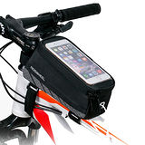 PUSH!自行車用品有行動電源艙的5.7吋手機自行車前置物袋手機袋上管袋工具袋A62