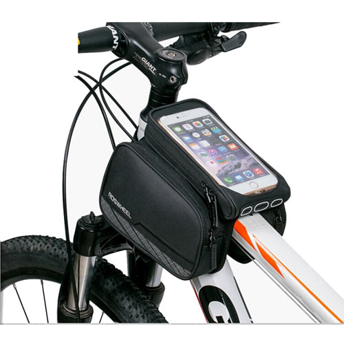 PUSH!自行車用品 第二代5.7吋手機馬鞍型自行車前置物袋手機袋上管袋車前包工具袋A63