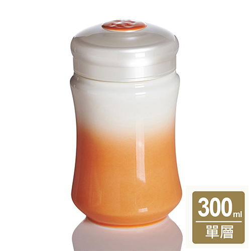 《乾唐軒活瓷》微笑曲線隨身杯 ( 小 / 單層 / 白橘 )