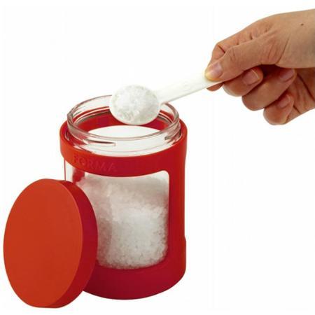 日本ASVEL【完全密閉】470ml玻璃調味罐(紅色)