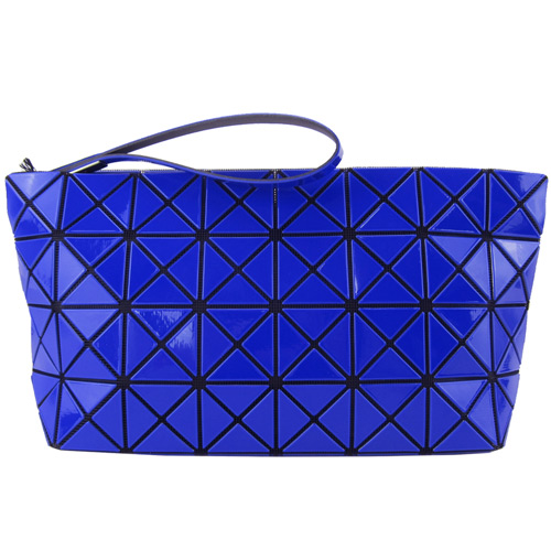 ISSEY MIYAKE 三宅一生BAOBAO幾何方格4x8手拿包(寶藍)