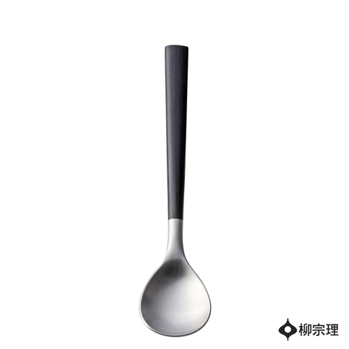 柳宗理-樺木黑柄不鏽鋼點心匙