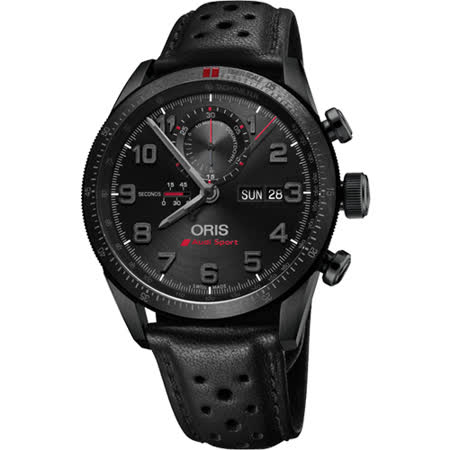 oris audi sport 钛限量赛车联名计时腕表-黑/44mm 0177876617784-set