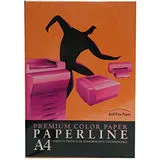 【PAPERLINE】240/80P/A4 桔紅 進口影印紙/彩色影印紙 (500張/包)