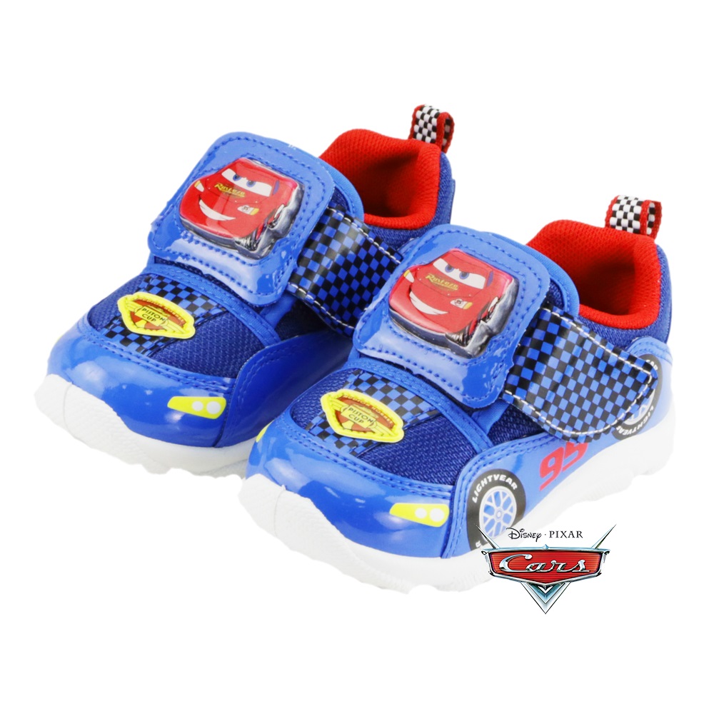 【MODAbobo】迪士尼Disney 小中童段 麥坤賽車造型電燈休閒鞋-藍 D6S9-553069