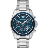 【EMPORIO ARMANI】EMPORIO ARMANI 亞曼尼 AR6091探險者計時腕錶/藍面44mm(AR6091)