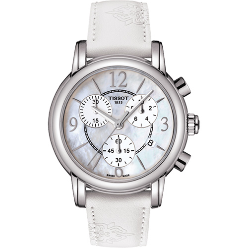 TISSOT DRESSPORT經典計時女錶-白/35mm T0502171711700