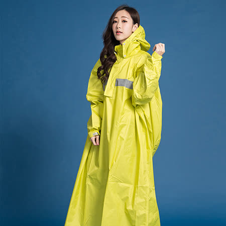 OutPerform-頂峰360度全方位太空背包雨衣(長版)-芥末黃