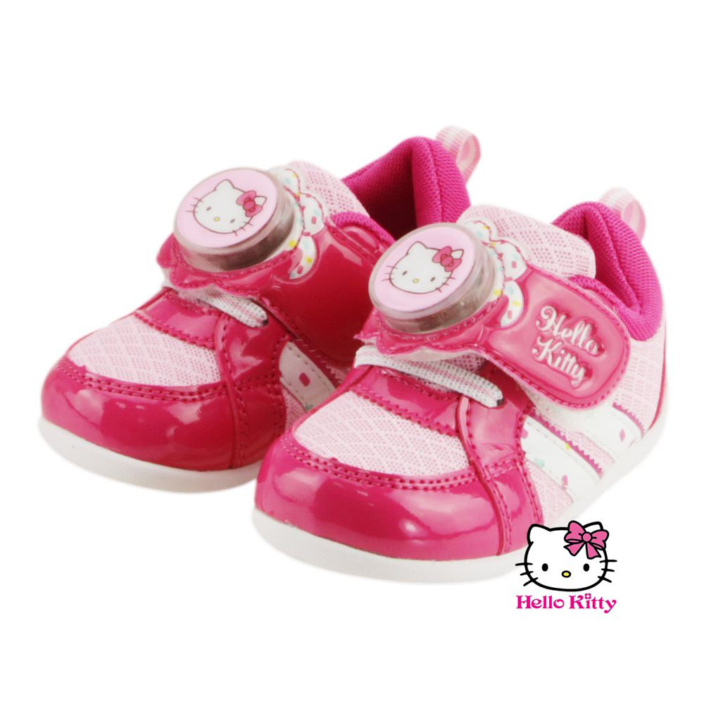 【MODAbobo】Hello Kitty 小中童段 繽紛電燈休閒鞋-桃 T6S8-716213