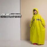 OutPerform-頂峰360度全方位兒童半開背包雨衣-芥末黃