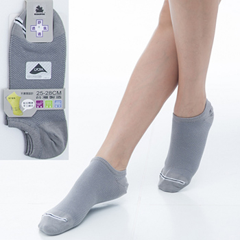 【KEROPPA】可諾帕舒適透氣減臭加大踝襪x灰色兩雙(男女適用)C98004-X