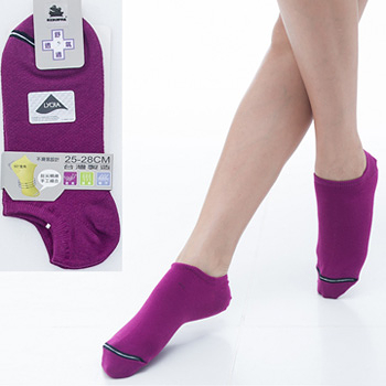 【KEROPPA】可諾帕舒適透氣減臭加大踝襪x紫紅兩雙(男女適用)C98004-X