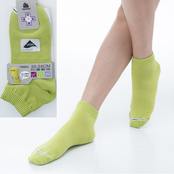 【KEROPPA】可諾帕舒適透氣減臭超短襪x芥末綠兩雙(男女適用)C98005