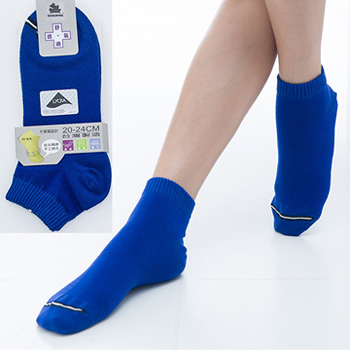 【KEROPPA】可諾帕舒適透氣減臭超短襪x寶藍色兩雙(男女適用)C98005