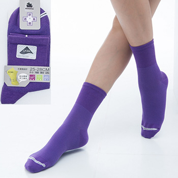 【KEROPPA】可諾帕舒適透氣減臭加大短襪x紫色兩雙(男女適用)C98006-X
