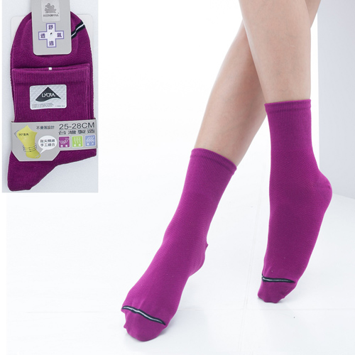 【KEROPPA】可諾帕舒適透氣減臭加大短襪x紫紅兩雙(男女適用)C98006-X