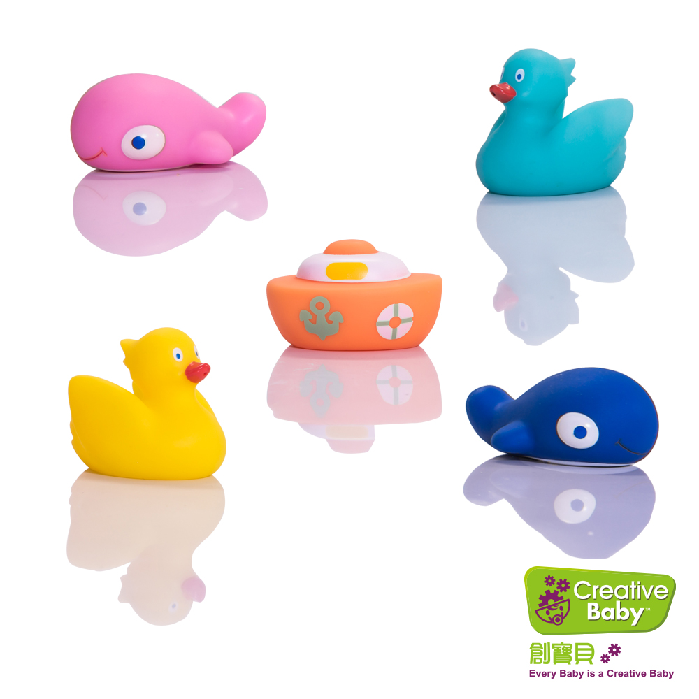 美國【Creative Baby】創寶貝 - 水上樂園噴水洗澡玩具(Great Lakes Bath Squirt Toys)