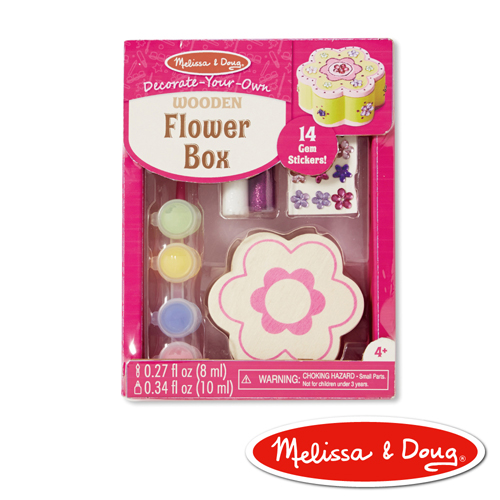 美國瑪莉莎 Melissa & Doug DIY手作 - 木製花形珠寶盒