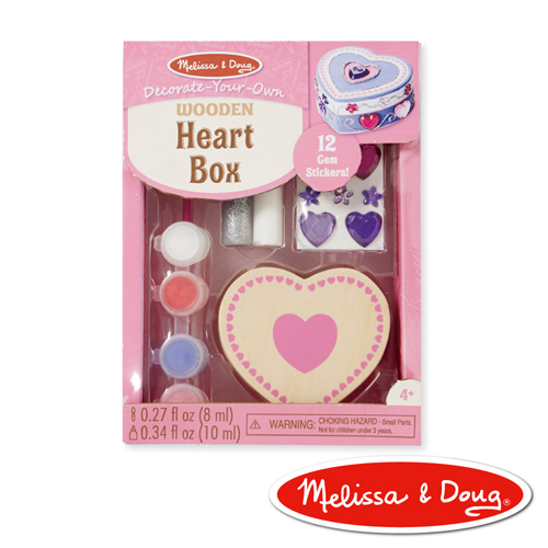 美國瑪莉莎 Melissa & Doug DIY手作 - 木製愛心珠寶盒