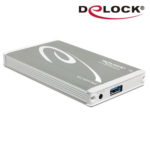 Delock 2.5吋 M.2 NGFF固態硬碟外接盒 Type C™連接埠－42568