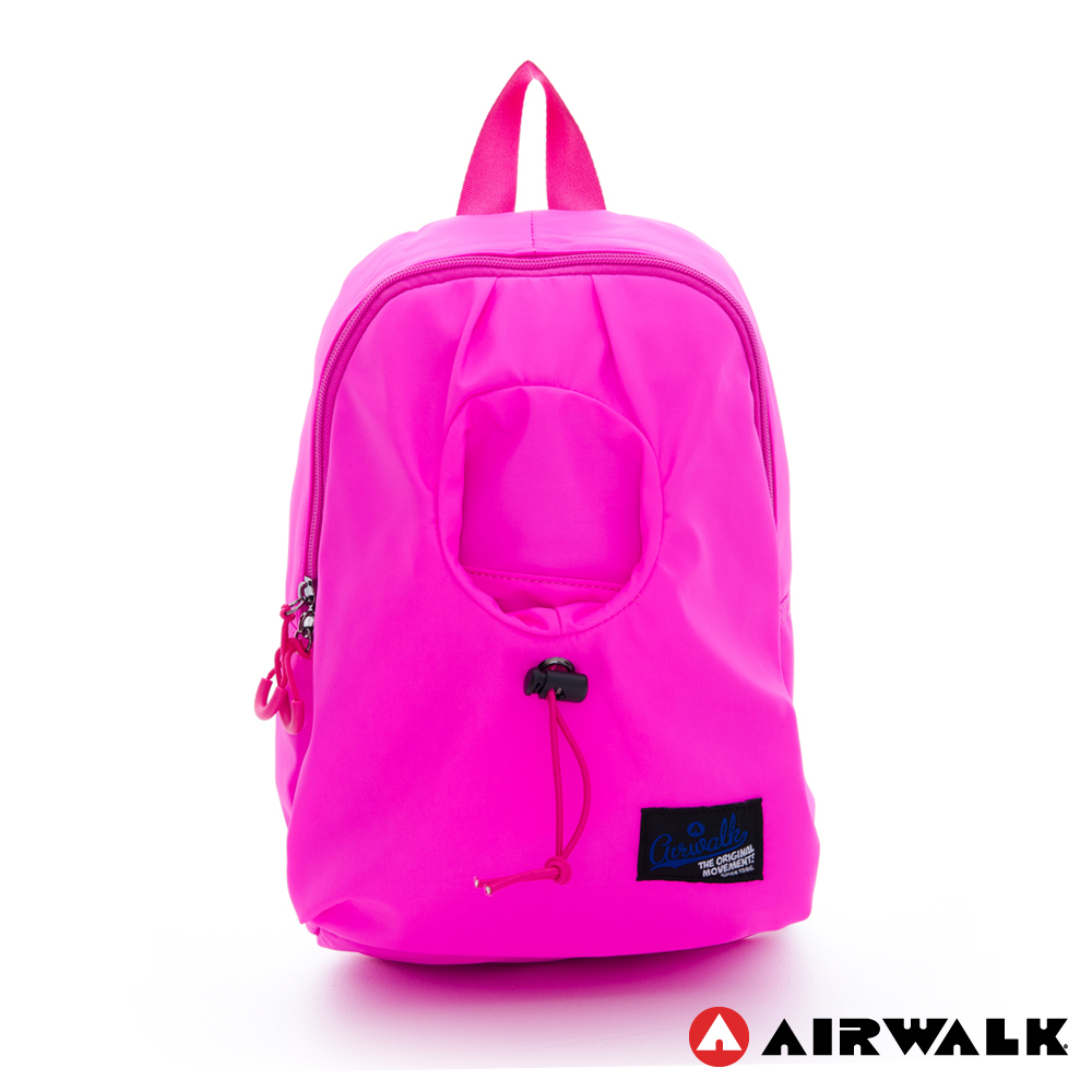 AIRWALK - 亮彩隨身小包水壺 小斜肩後背包 - 桃紅