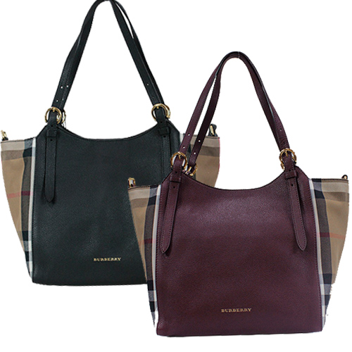 BURBERRY Canter Horseferry 皮革托特包(兩色)