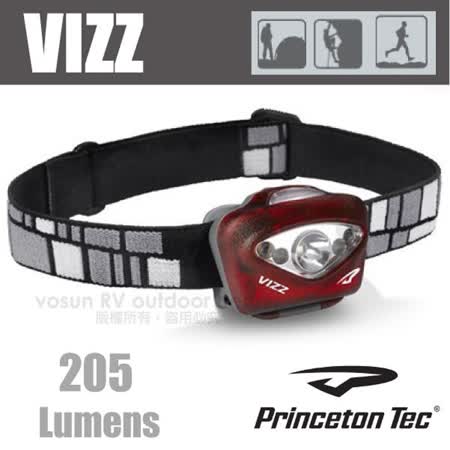 【法國 PrincetonTec】專業 VIZZ 頭燈 (205流明/3段燈光模式)/LED/適攀岩.跑步.登山.露營.救難.防災.手電筒_紅 VIZZ-RD