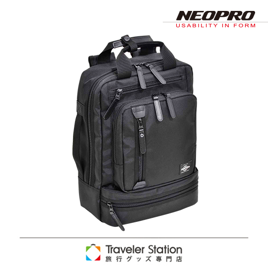 《Traveler Station》NEOPRO 日本機能包超輕商務款電腦後背包-黑色
