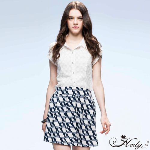 Hedy赫蒂
幾何圖腰鬆緊下擺貼鑽褲裙