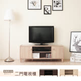 《HOPMA》和風原木系二門電視櫃/收納櫃 淺橡木