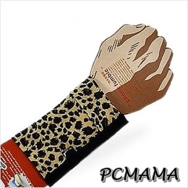PCMAMA運動手機袋運動手腕套(黑+豹紋)
