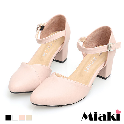 【Miaki】
粗跟尖頭包鞋