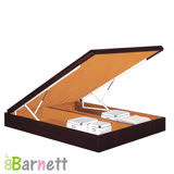 Barnett-單人3尺尾掀床架(五色可選) 胡桃