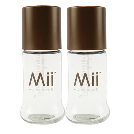 【愛的世界】美國品牌 Mii Organics 8oz寬口玻璃奶瓶兩支裝-美國製-