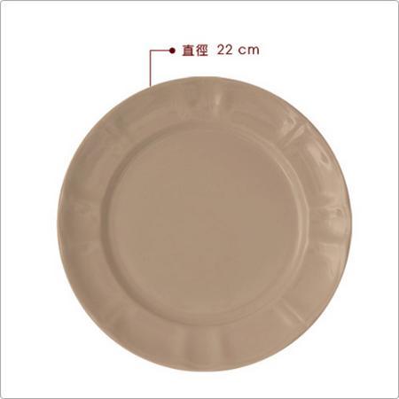 《EXCELSA》Chic陶製淺餐盤(淺棕22cm)