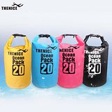 【THENICE】20L 專業600D防水沙灘袋 防沙 耐用 收納 旅遊 登山 玩水 跳傘 泛舟 傑聯總代理公司貨 粉色