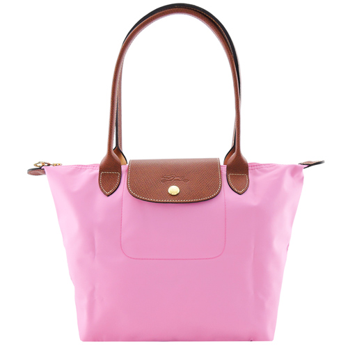 LONGCHAMP Le Pliage 長把摺疊水餃包(小/粉紅)