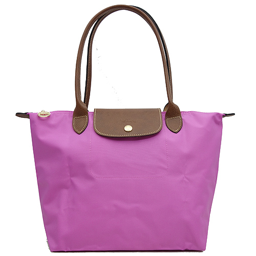 LONGCHAMP 長提把尼龍水餃包(小-粉紅)